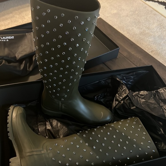 Saint Laurent rubber rain boots - Picture 4 of 5